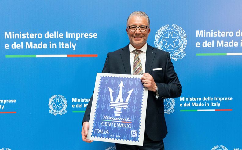 Maserati Celebrates Trident Centenary With Commemorative Stamp