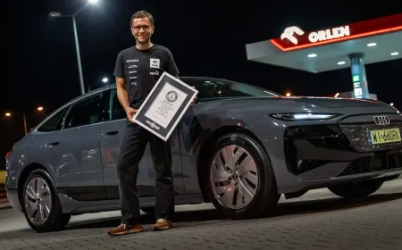 رقم قياسي جديد: أودي A6 E-Tron تقطع 1,338 كم بشحنة واحدة