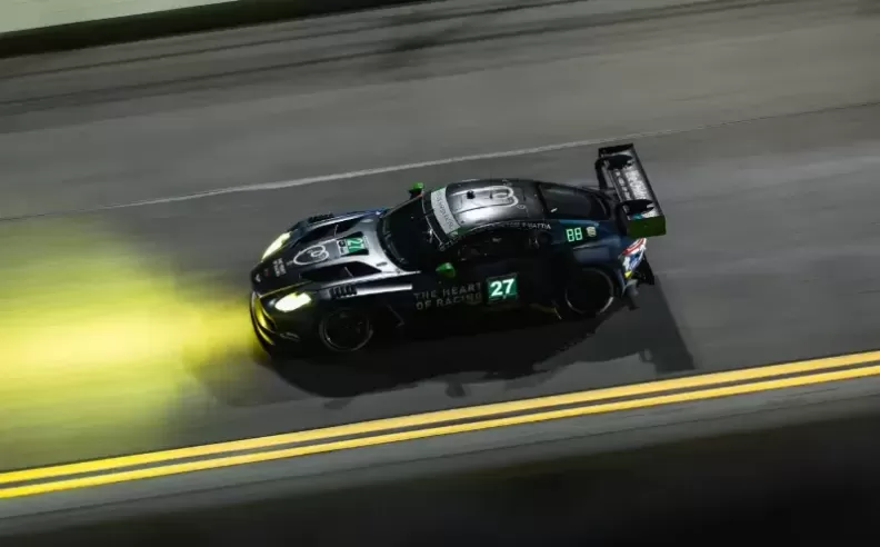 Aston Martin Racing’s Number 27 Vantage GT3 Clinches Third at Daytona, Marking Historic Imsa Debut
