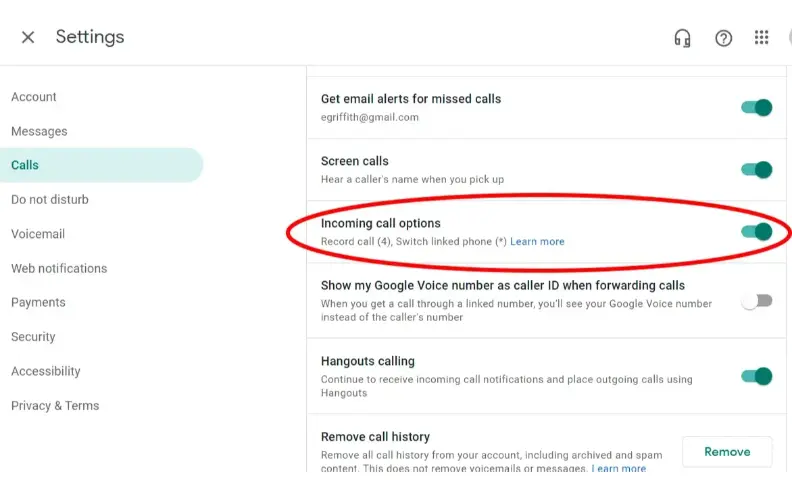 Using Google Voice for Incoming Calls