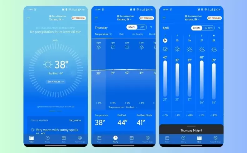 طقس دقيق مع AccuWeather