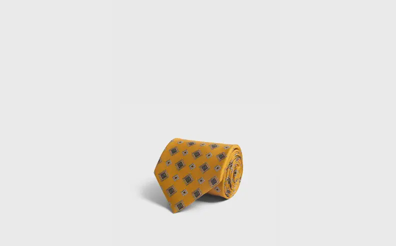 Printed Silk Medallion Tie