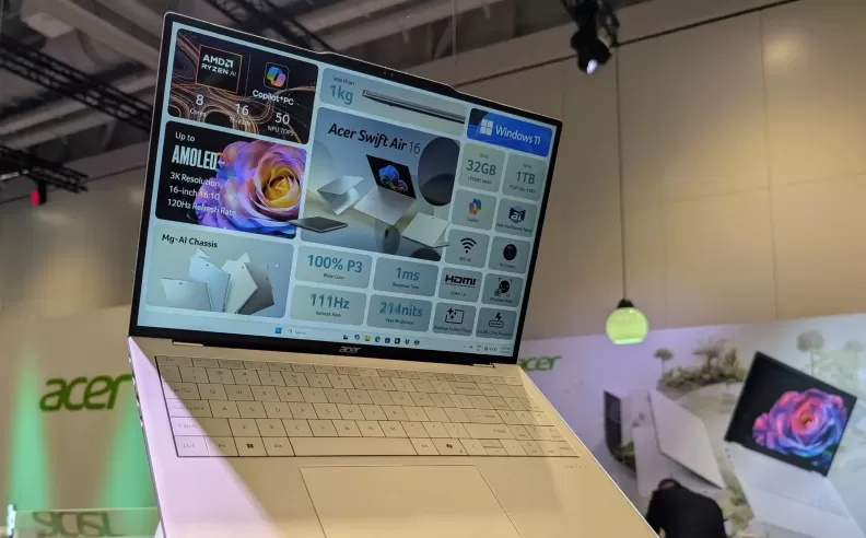 ابتكار جديد من ايسر لابتوب Swift Air 16 بوزن اقل من كيلو