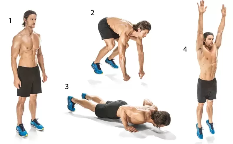 البداية القوية: القفزات السريعة (Burpees)