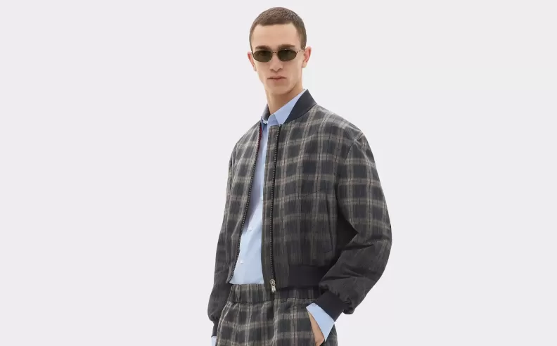 The Check Chiné Jacket: Precision in Motion