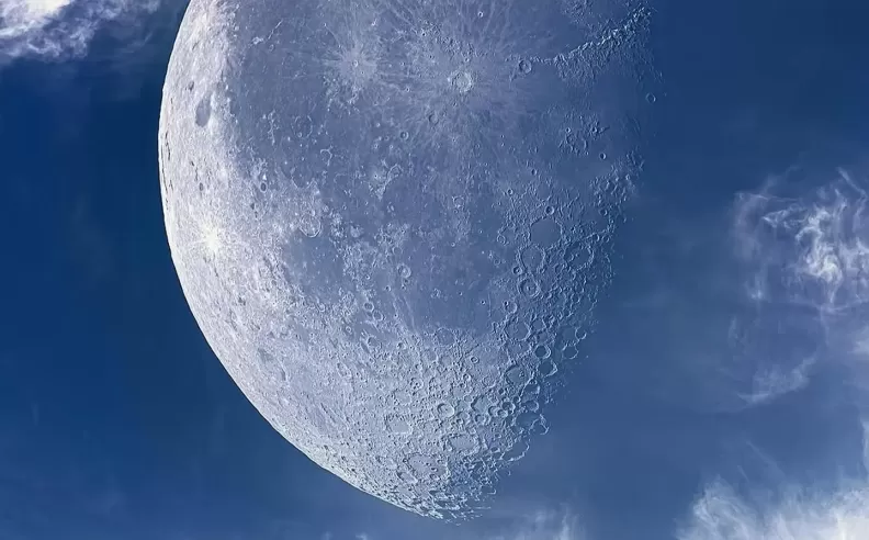 The Moon in Metallic Shades