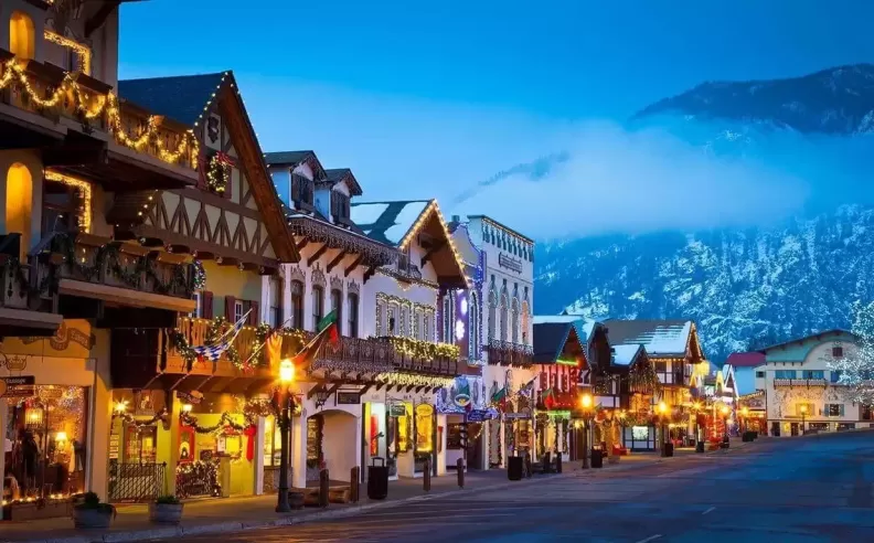 سحر Leavenworth الشتوي