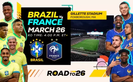 Brazil vs France Headlines Road to 26 with Global Friendly in the US